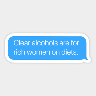 Clear Alcohols Sticker